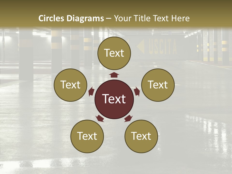 Garage Lights Pavement PowerPoint Template