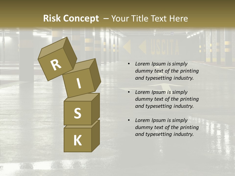 Garage Lights Pavement PowerPoint Template