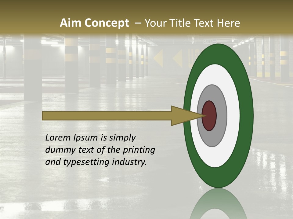 Garage Lights Pavement PowerPoint Template