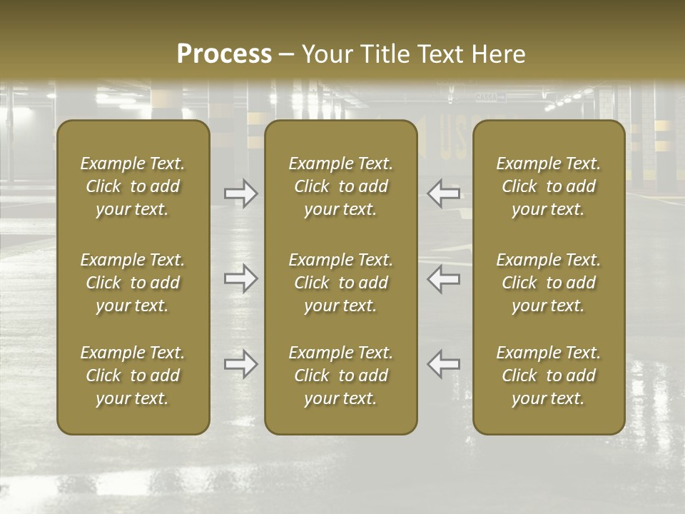 Garage Lights Pavement PowerPoint Template