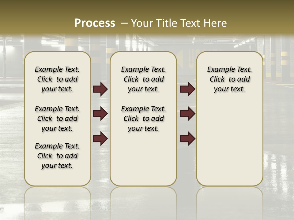 Garage Lights Pavement PowerPoint Template