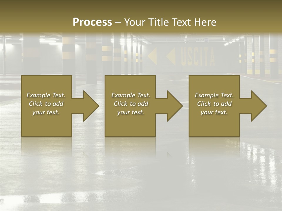 Garage Lights Pavement PowerPoint Template