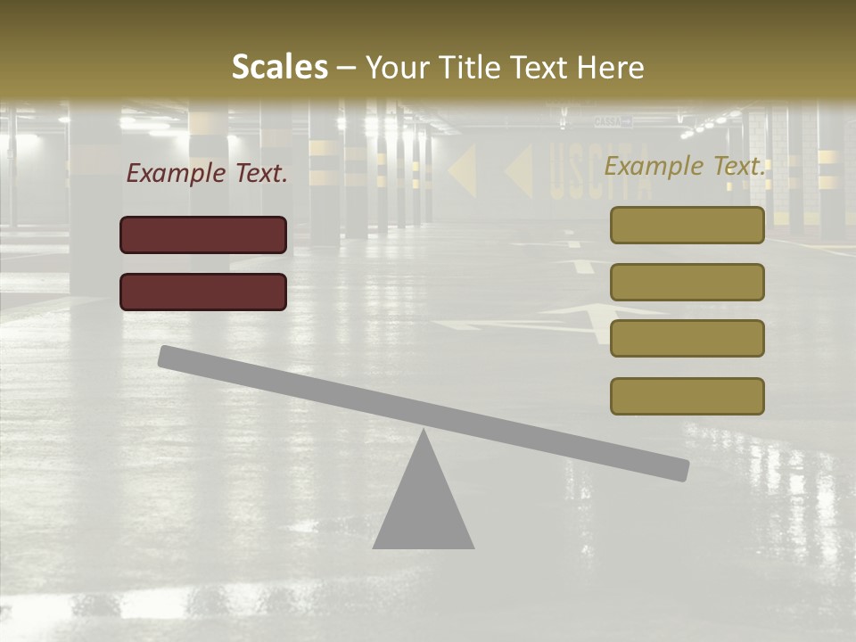 Garage Lights Pavement PowerPoint Template