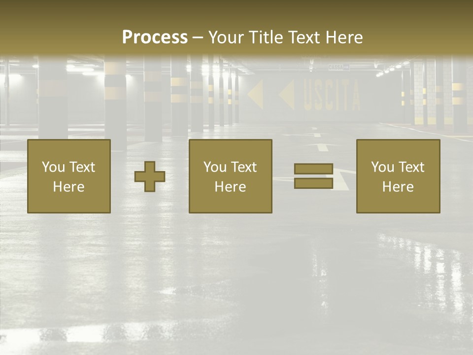 Garage Lights Pavement PowerPoint Template