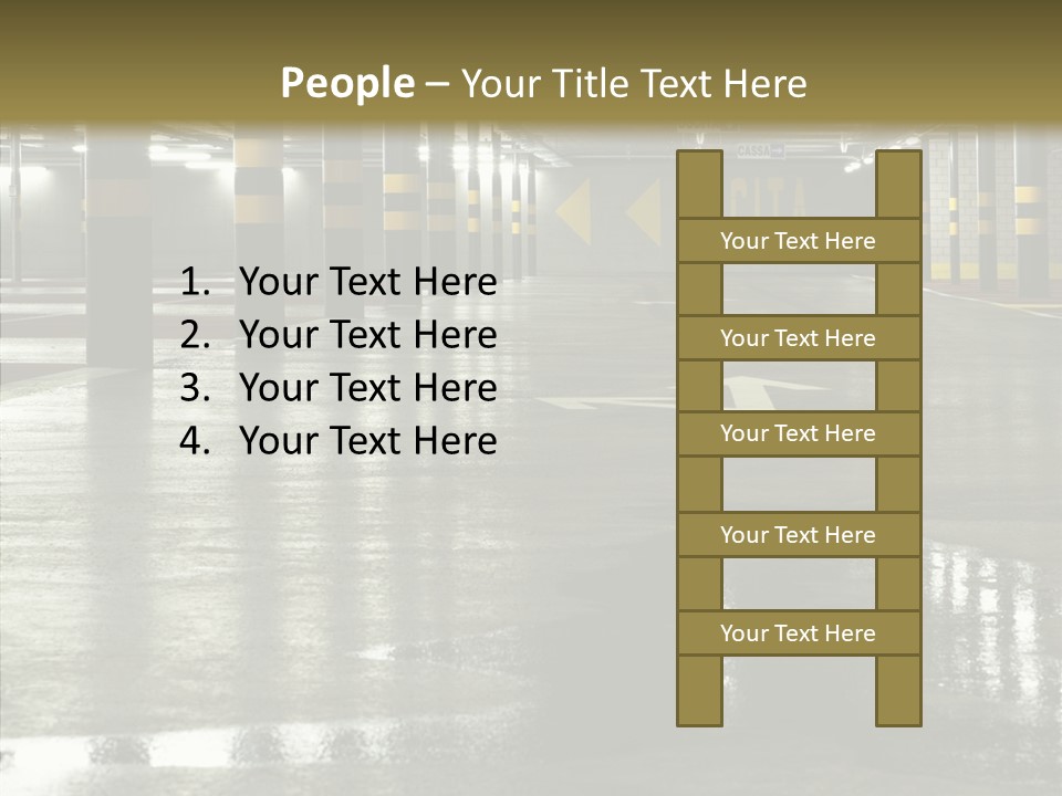 Garage Lights Pavement PowerPoint Template