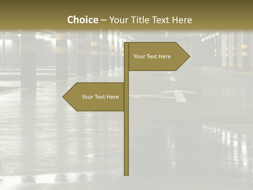 Garage Lights Pavement PowerPoint Template