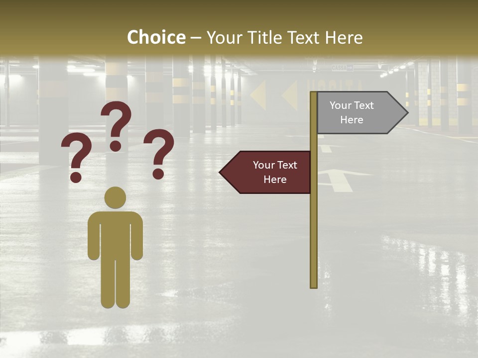 Garage Lights Pavement PowerPoint Template