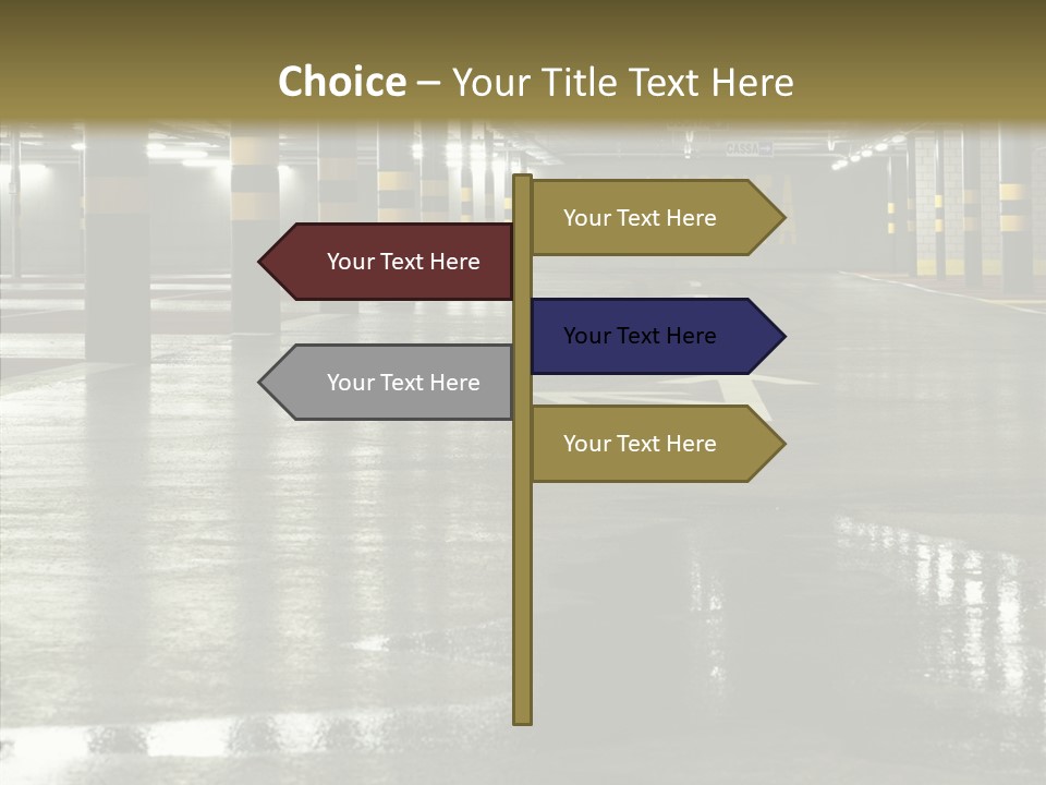 Garage Lights Pavement PowerPoint Template
