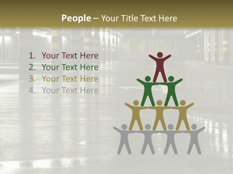 Garage Lights Pavement PowerPoint Template