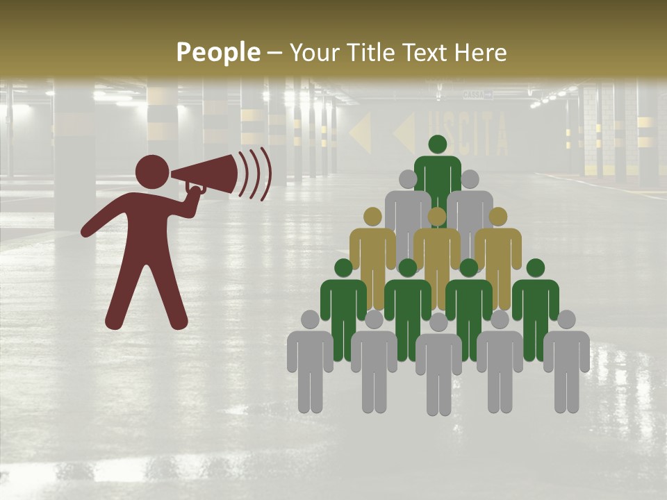 Garage Lights Pavement PowerPoint Template