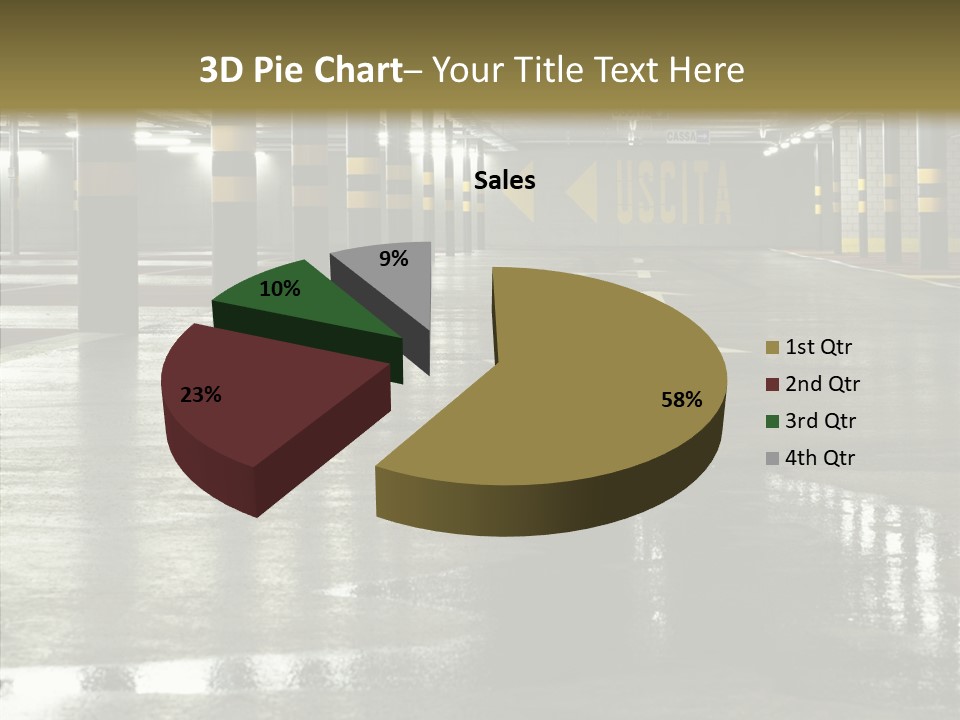 Garage Lights Pavement PowerPoint Template