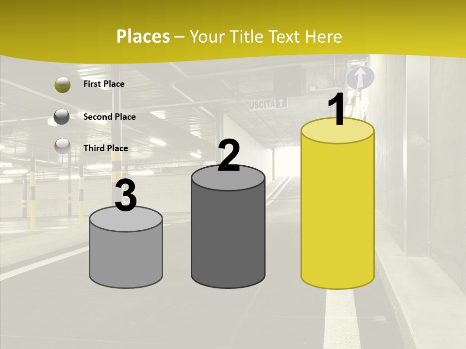 Transportation Illuminated Column PowerPoint Template
