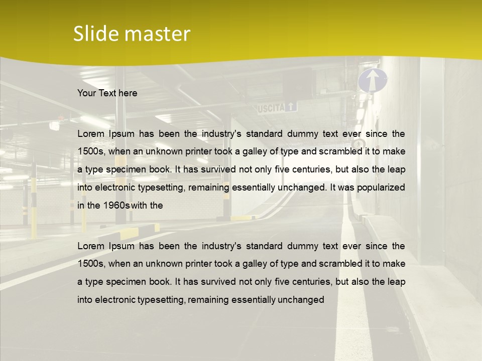 Transportation Illuminated Column PowerPoint Template