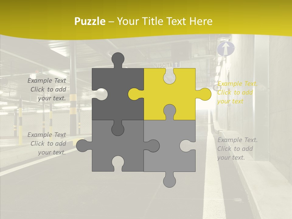 Transportation Illuminated Column PowerPoint Template