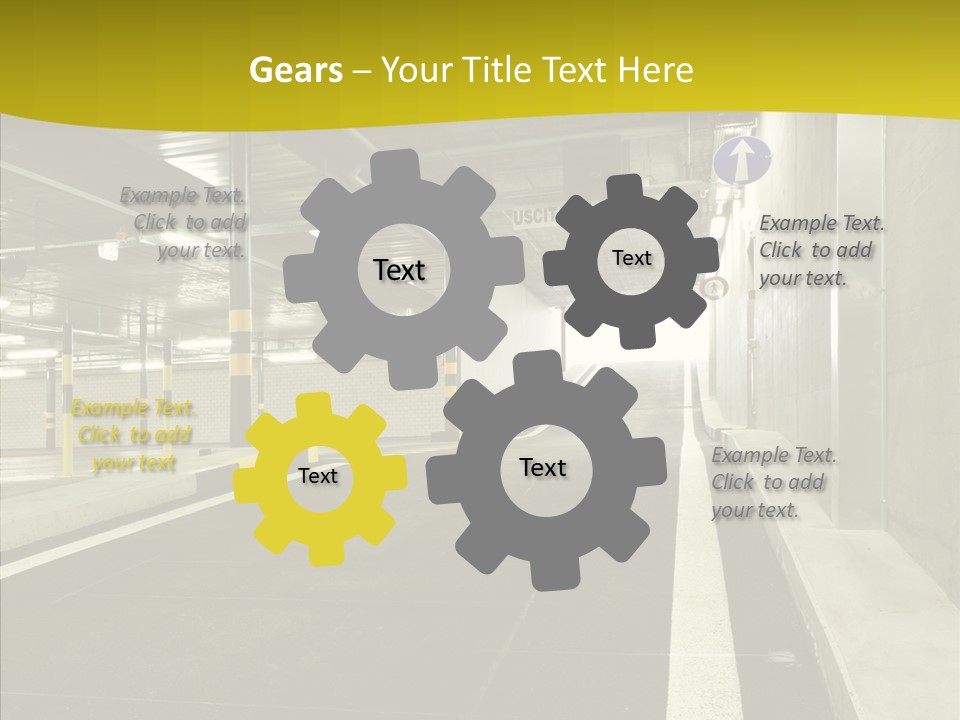 Transportation Illuminated Column PowerPoint Template