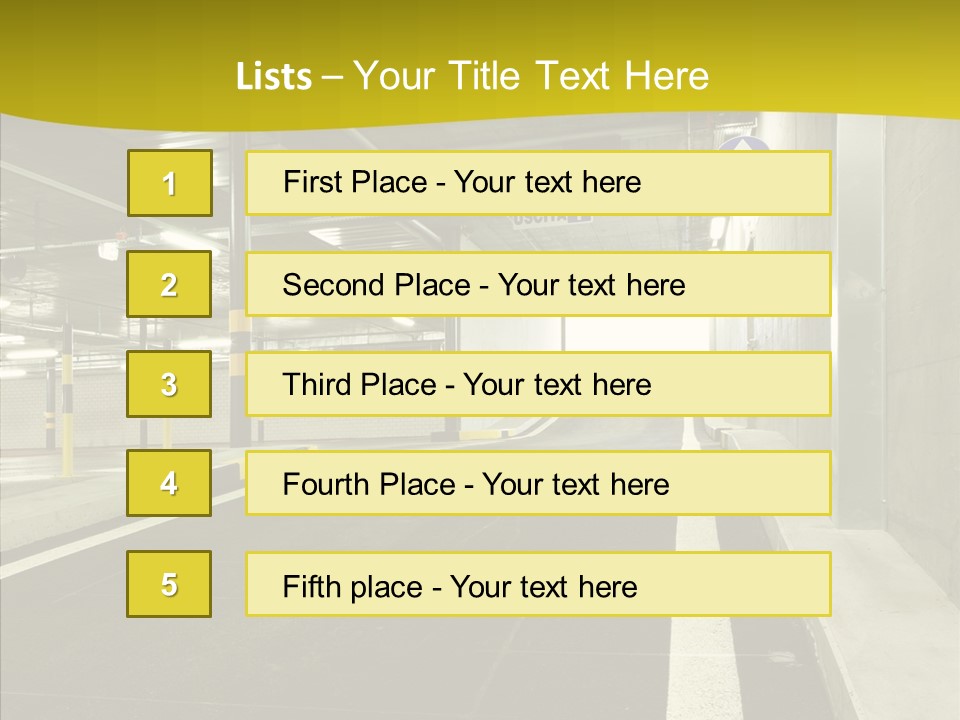 Transportation Illuminated Column PowerPoint Template