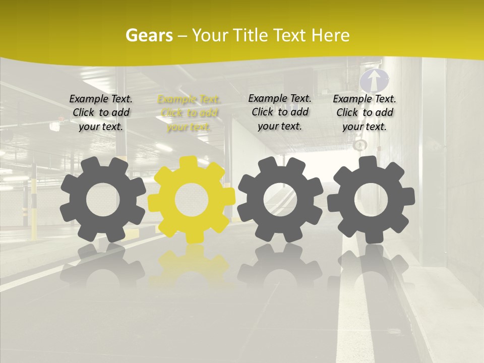 Transportation Illuminated Column PowerPoint Template