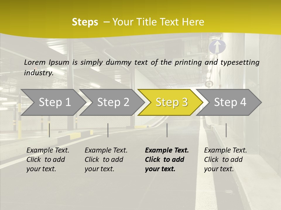 Transportation Illuminated Column PowerPoint Template
