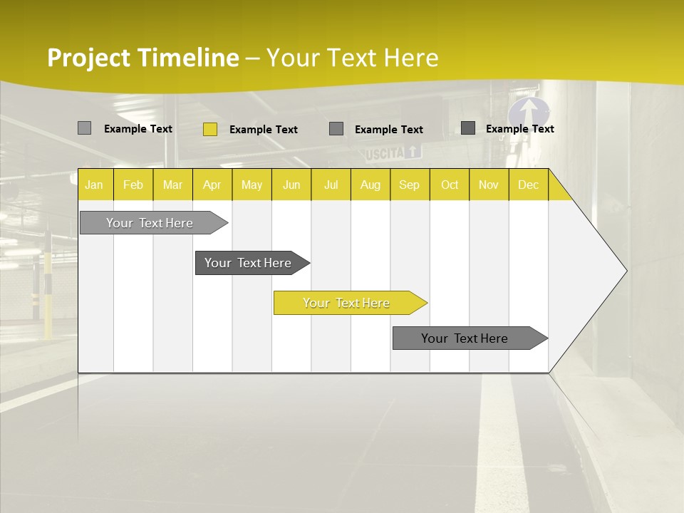 Transportation Illuminated Column PowerPoint Template