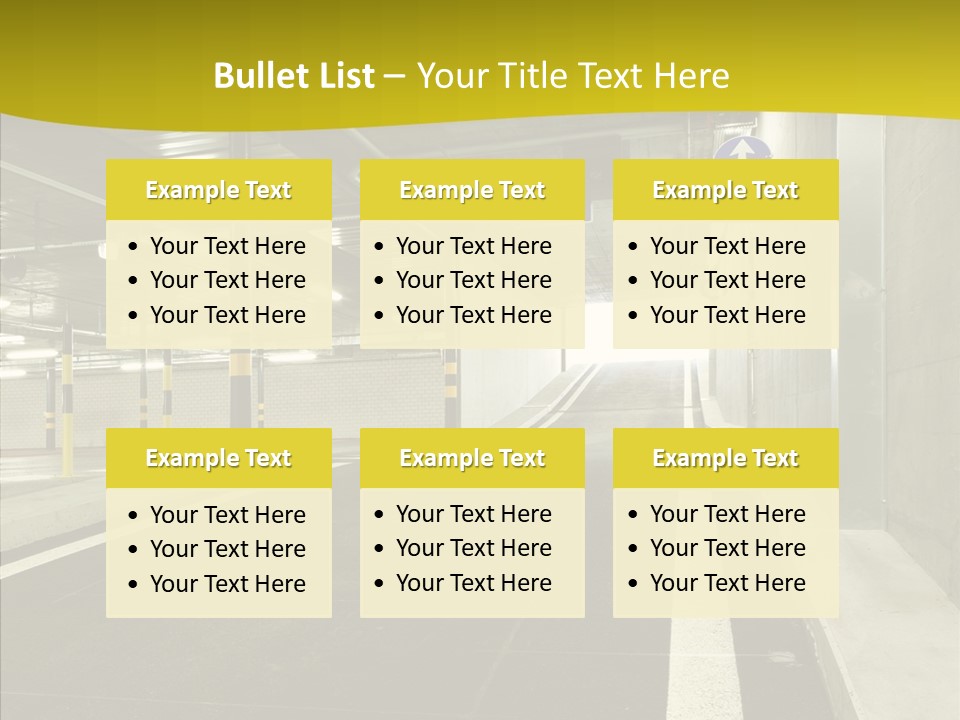 Transportation Illuminated Column PowerPoint Template