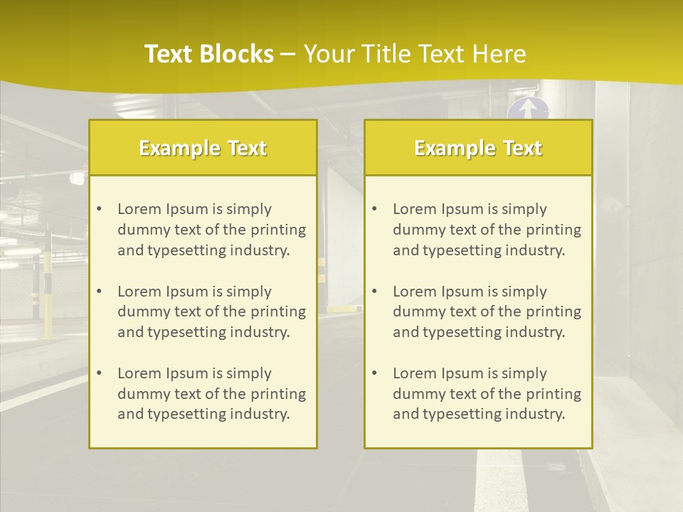 Transportation Illuminated Column PowerPoint Template