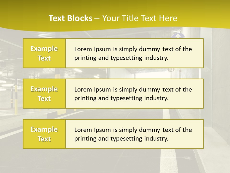 Transportation Illuminated Column PowerPoint Template