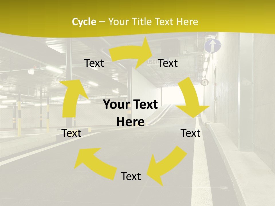 Transportation Illuminated Column PowerPoint Template