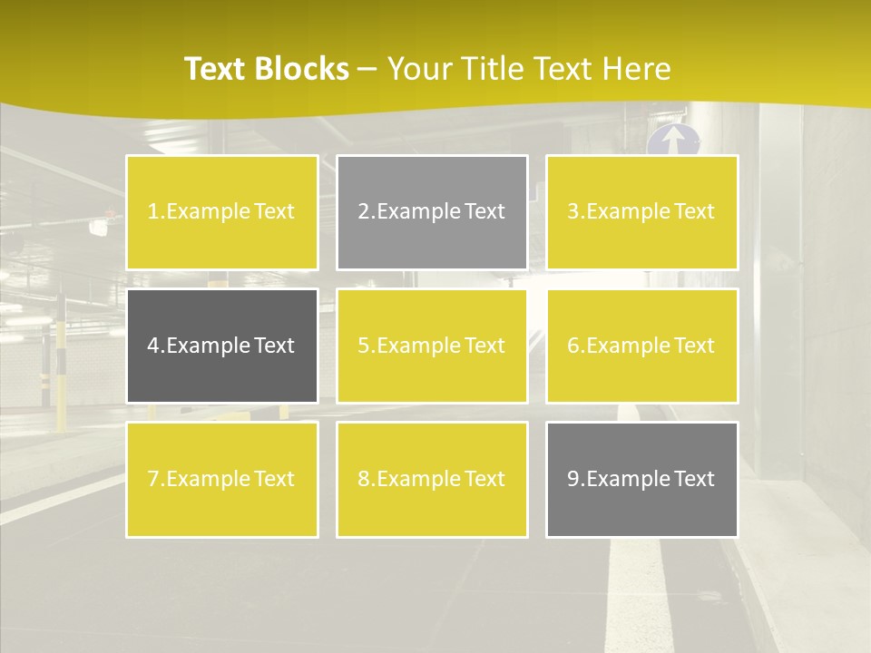 Transportation Illuminated Column PowerPoint Template