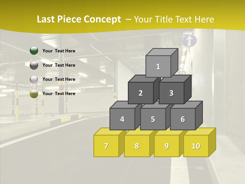 Transportation Illuminated Column PowerPoint Template