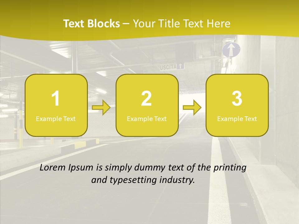 Transportation Illuminated Column PowerPoint Template