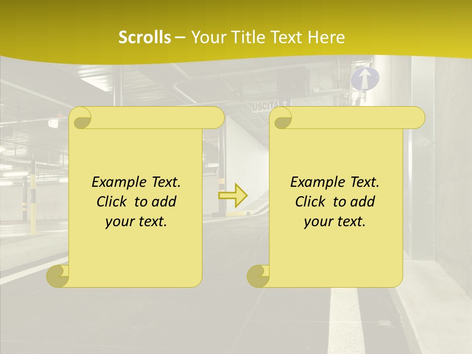 Transportation Illuminated Column PowerPoint Template
