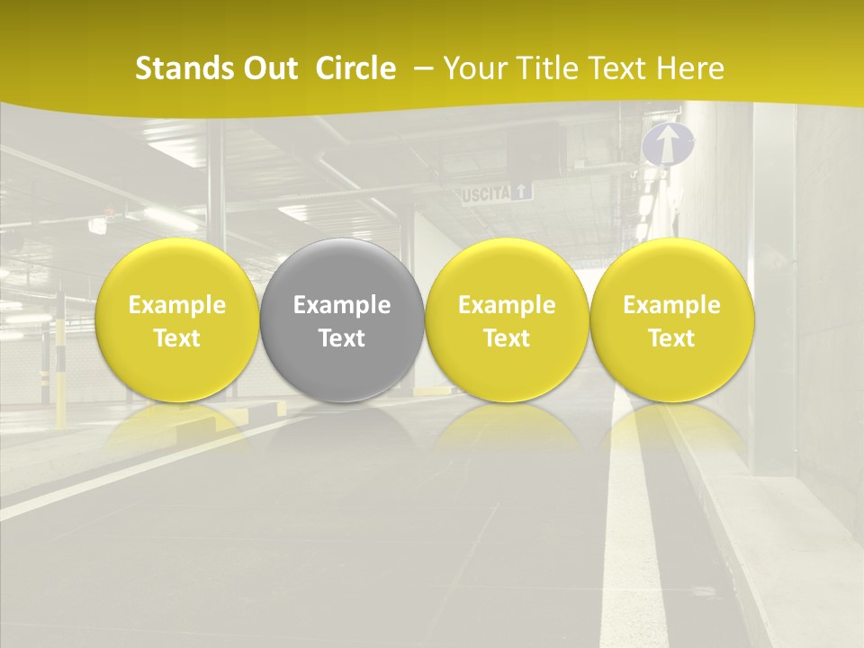 Transportation Illuminated Column PowerPoint Template