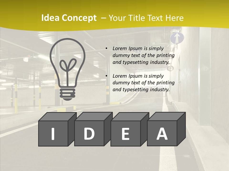 Transportation Illuminated Column PowerPoint Template