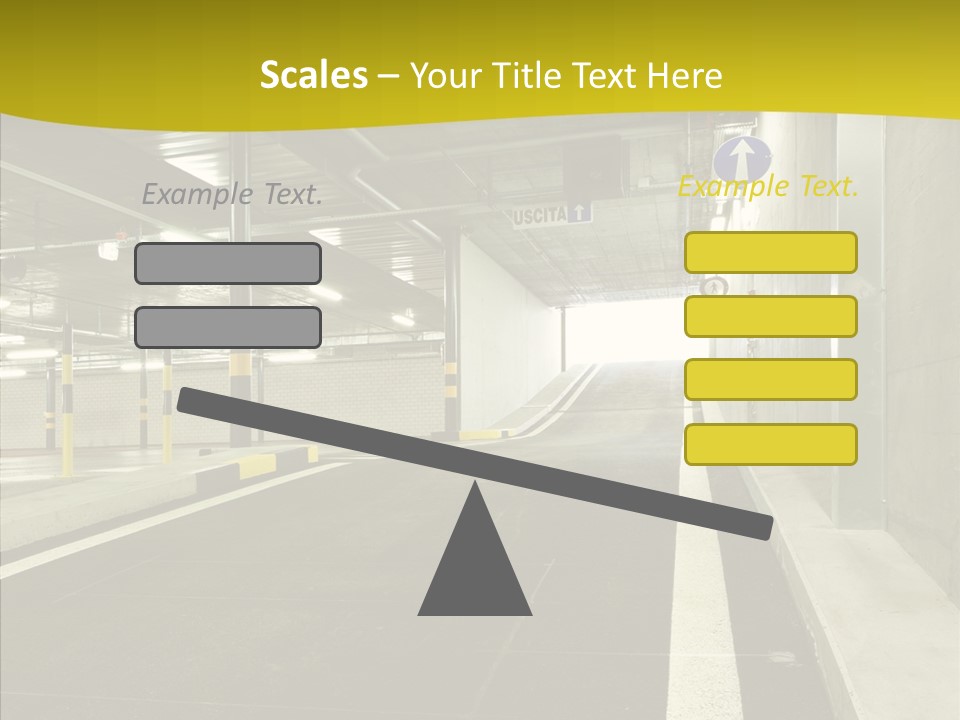 Transportation Illuminated Column PowerPoint Template