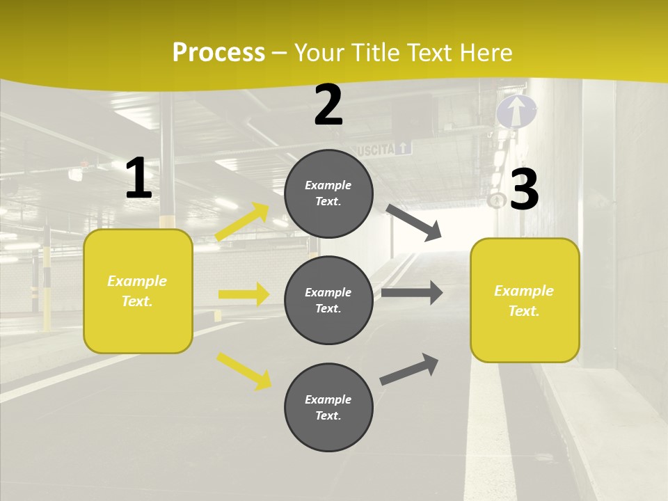 Transportation Illuminated Column PowerPoint Template