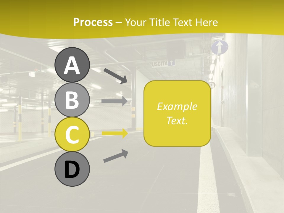 Transportation Illuminated Column PowerPoint Template