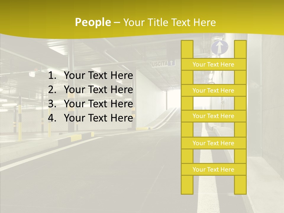 Transportation Illuminated Column PowerPoint Template