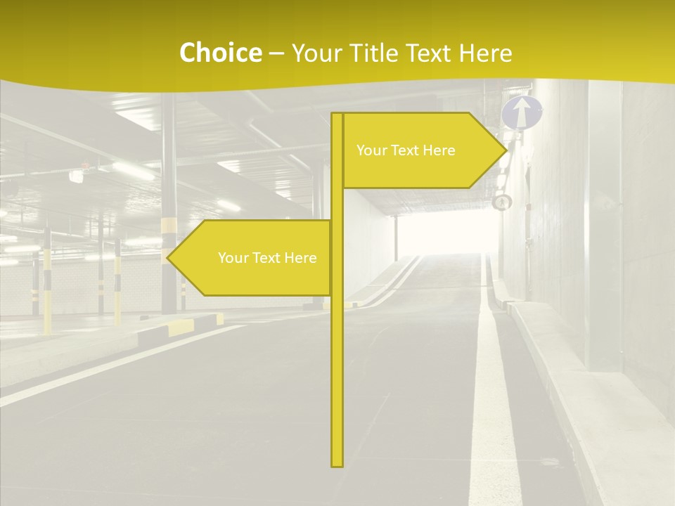 Transportation Illuminated Column PowerPoint Template