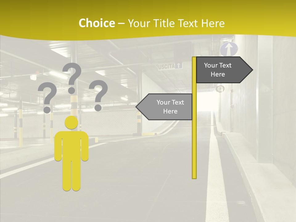 Transportation Illuminated Column PowerPoint Template