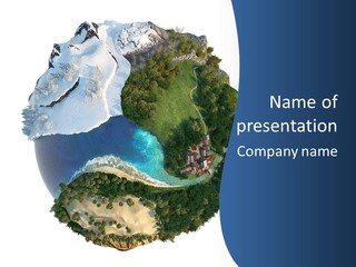 Isolated Mountain Landscape PowerPoint Template