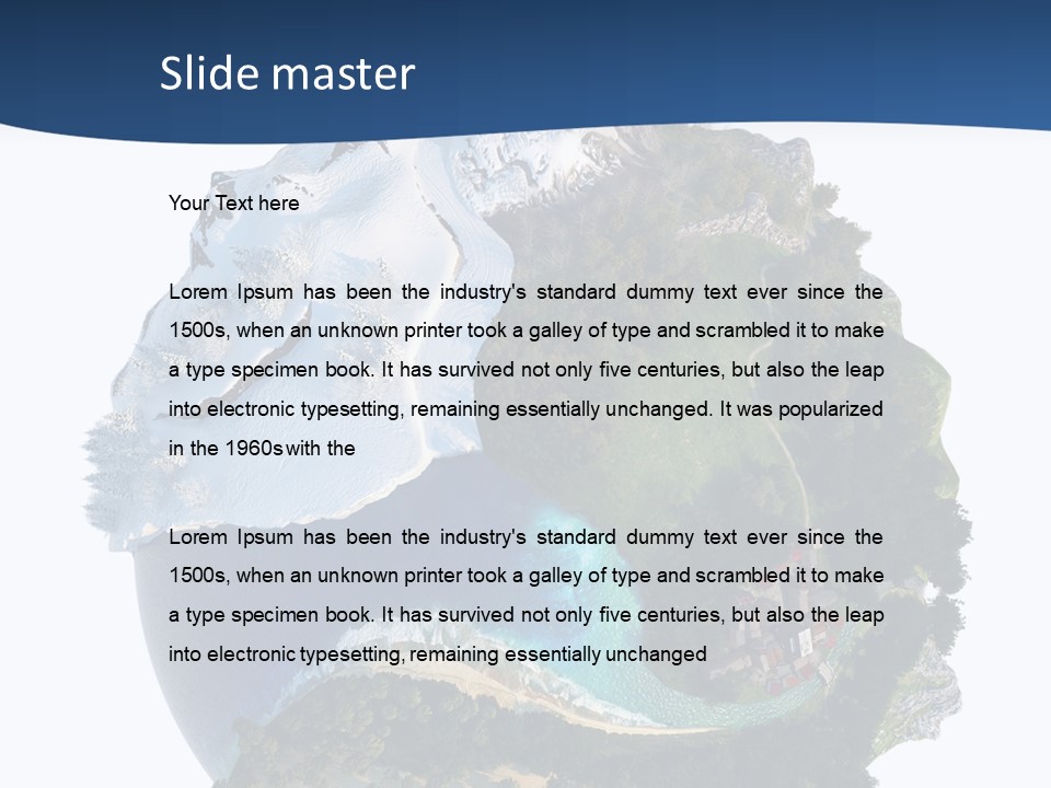 Isolated Mountain Landscape PowerPoint Template