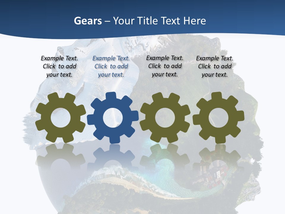 Isolated Mountain Landscape PowerPoint Template