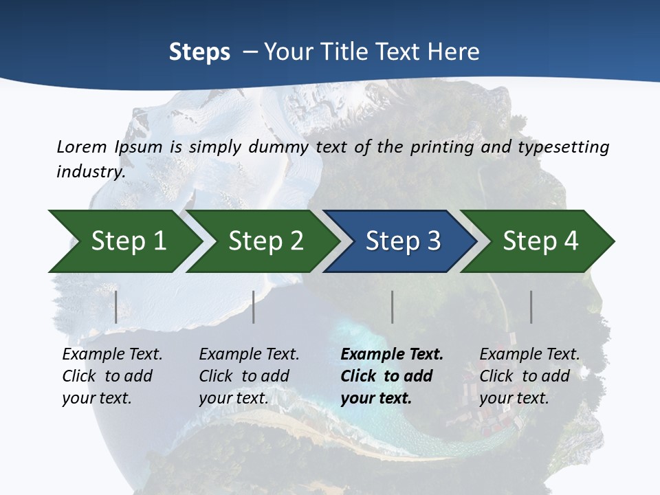 Isolated Mountain Landscape PowerPoint Template