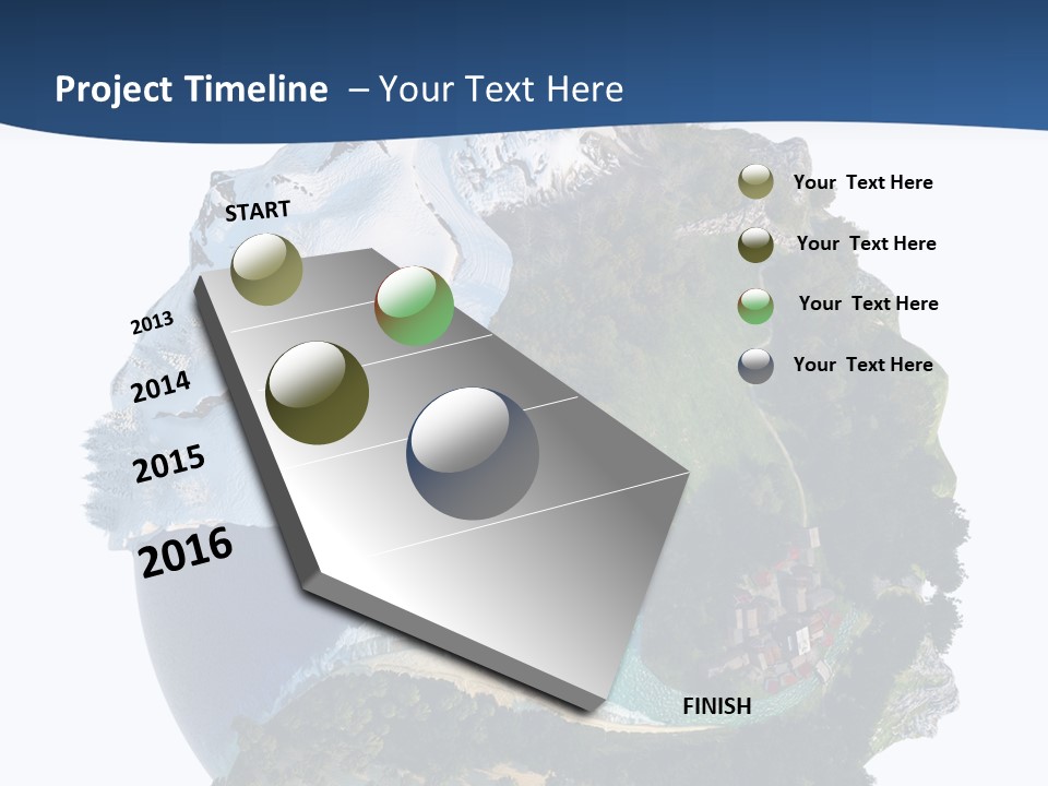 Isolated Mountain Landscape PowerPoint Template