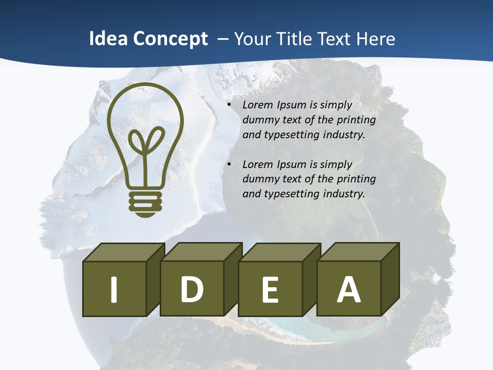 Isolated Mountain Landscape PowerPoint Template