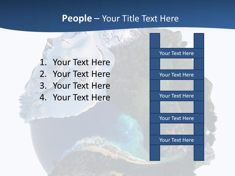 Isolated Mountain Landscape PowerPoint Template