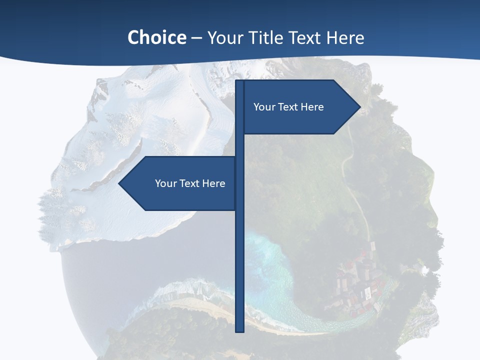 Isolated Mountain Landscape PowerPoint Template