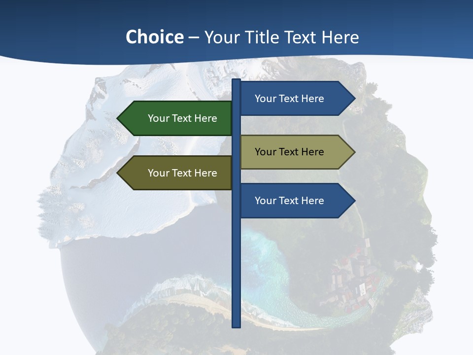 Isolated Mountain Landscape PowerPoint Template