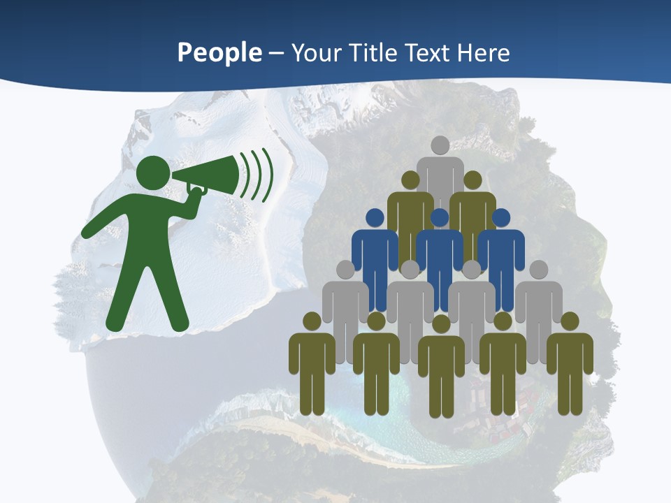 Isolated Mountain Landscape PowerPoint Template