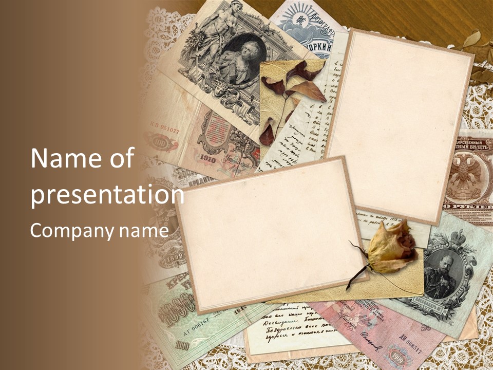 Victorian Design Frame PowerPoint Template